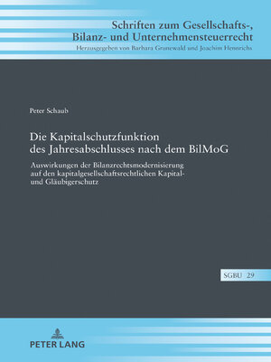 cover image of Die Kapitalschutzfunktion des Jahresabschlusses nach dem BilMoG